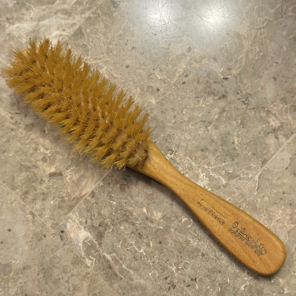 Vtg Ogilvie Sisters Professional‎ Pure Bristle Wood Hair Brush Dorothy Gray RARE